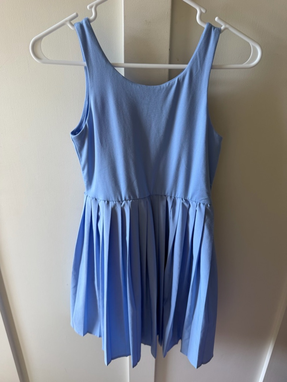 Wander Light Blue Pleated Casual Kids Dress
